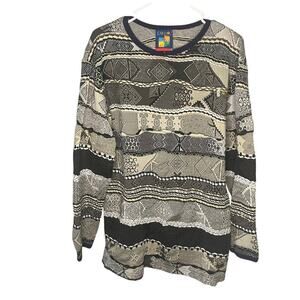 Coogi Australia sport mens VTG all over patterned crew neck top size XL